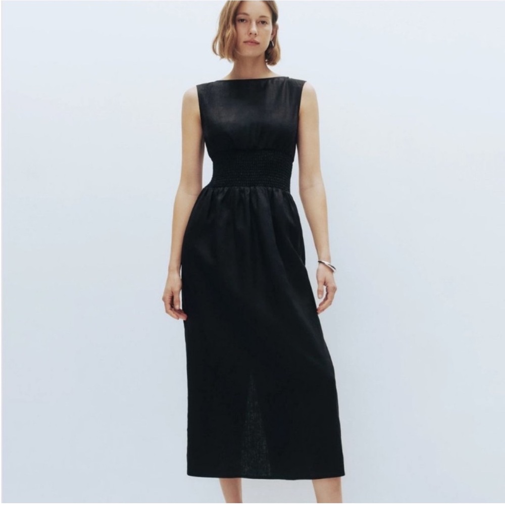 Reformation Black Sleeveless Midi Dress